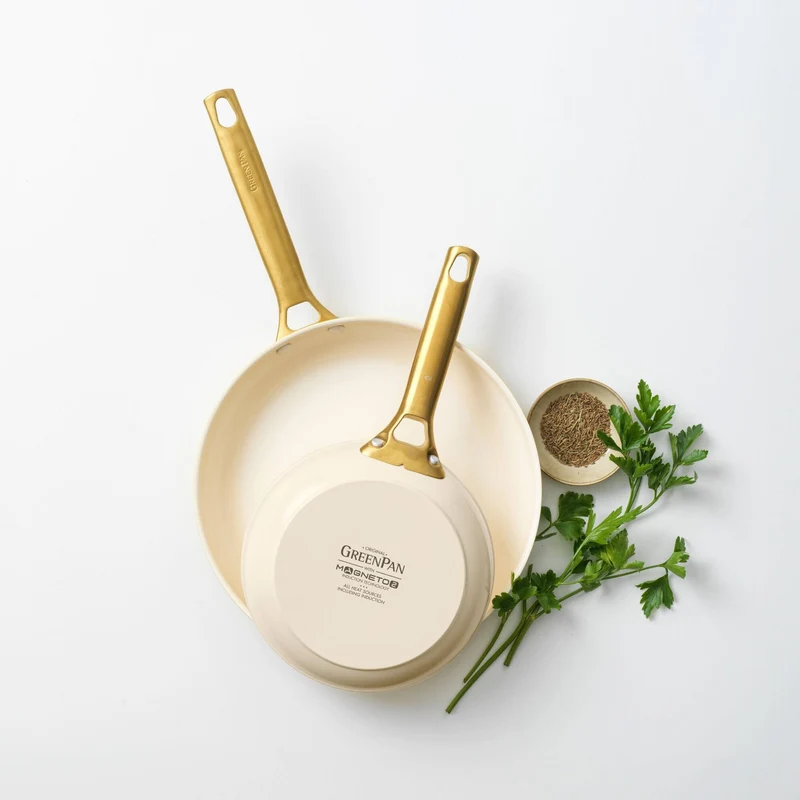 GreenPan - Padova Cream/Oxford Blue 4-teiliges Bratpfannenset 20/26 cm