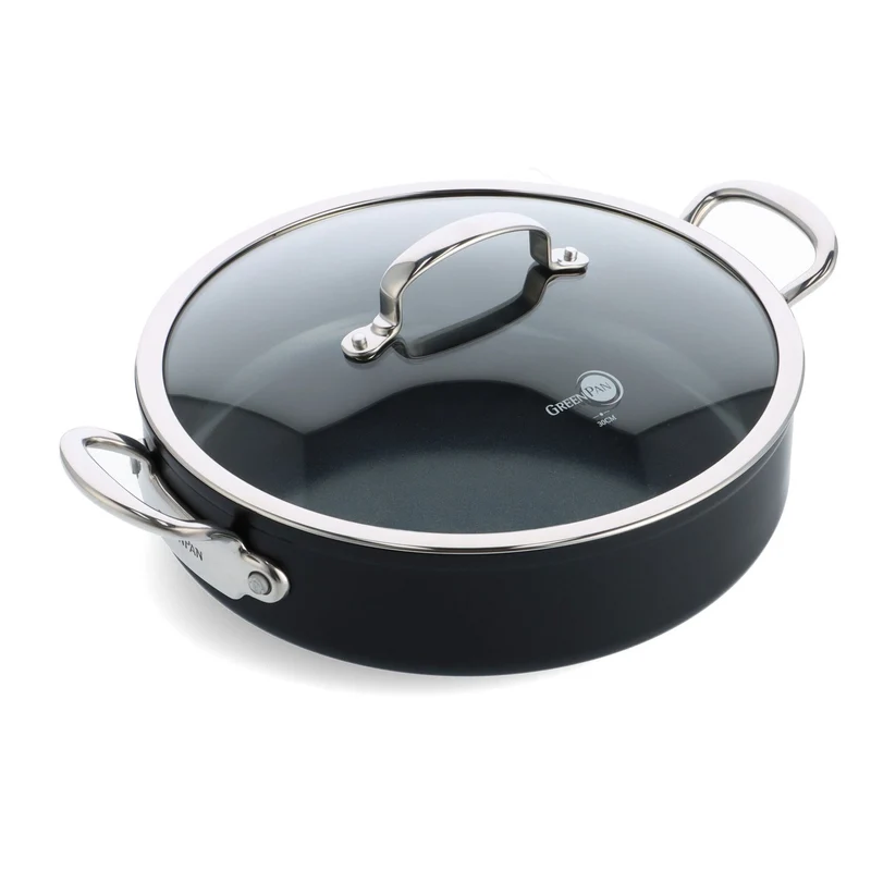 GreenPan - Barcelona Pro XL 6-teiliges Pfannenset 20/28/30/28/28 cm - 2 Bratpfannen + Kasserolle mit Deckel + Wok + Bräter