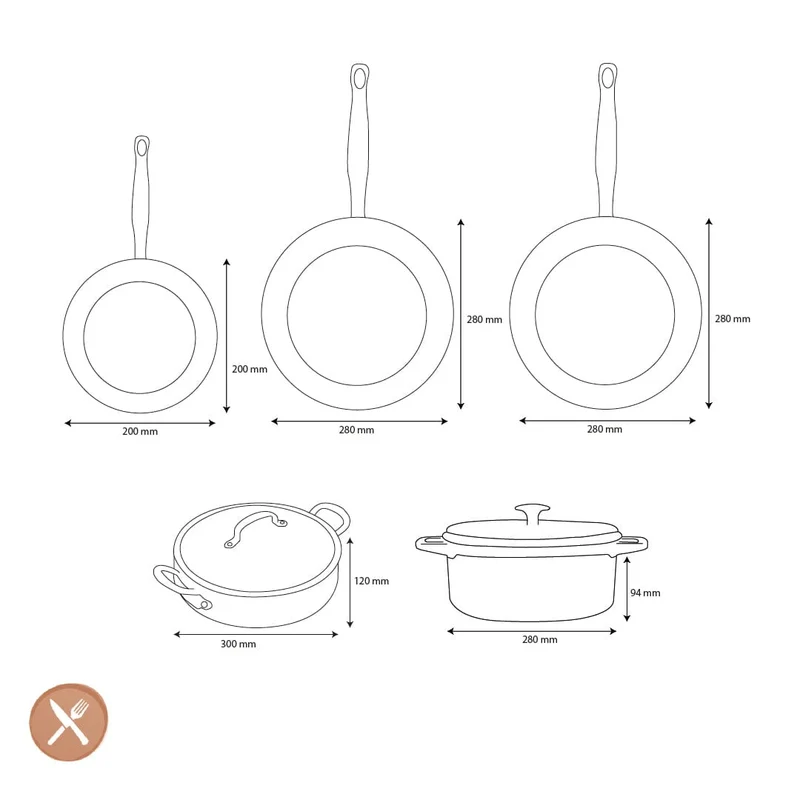 GreenPan - Barcelona Pro XL 6-teiliges Pfannenset 20/28/30/28/28 cm - 2 Bratpfannen + Kasserolle mit Deckel + Wok + Bräter