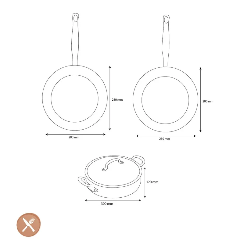 GreenPan - Barcelona Pro 4-teiliges Pfannenset 28/30/28 cm - Bratpfanne + Kasserolle mit Deckel + Wok