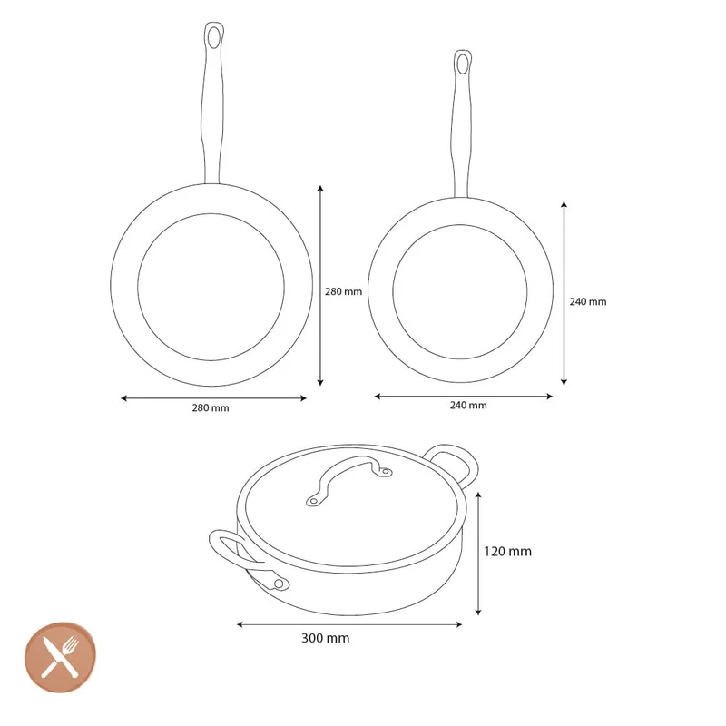GreenPan - Barcelona Pro 4-teiliges Pfannenset 24/28/30 cm - 2 Bratpfannen + Kasserolle mit Deckel