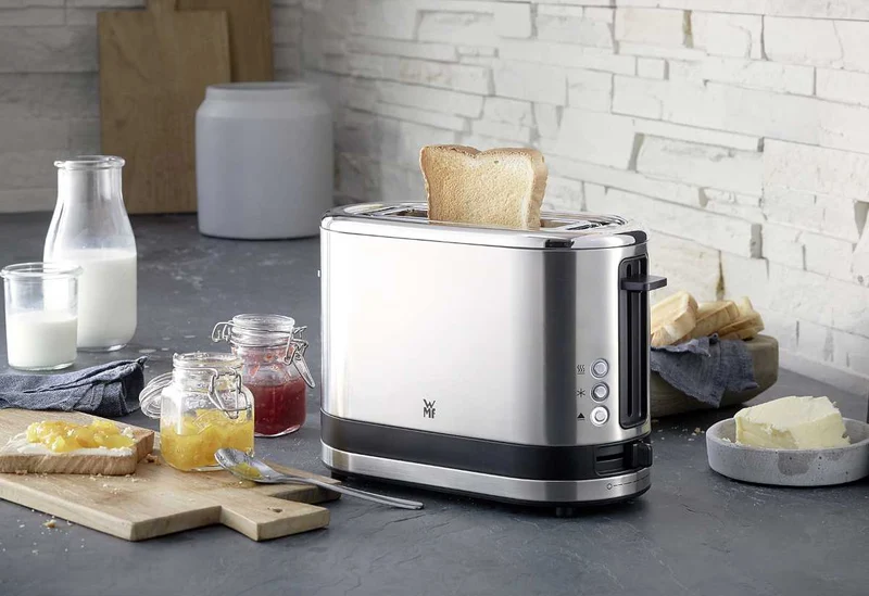 WMF Toaster Coup integrierter Brötchenaufsatz 600 Watt Cromargan matt