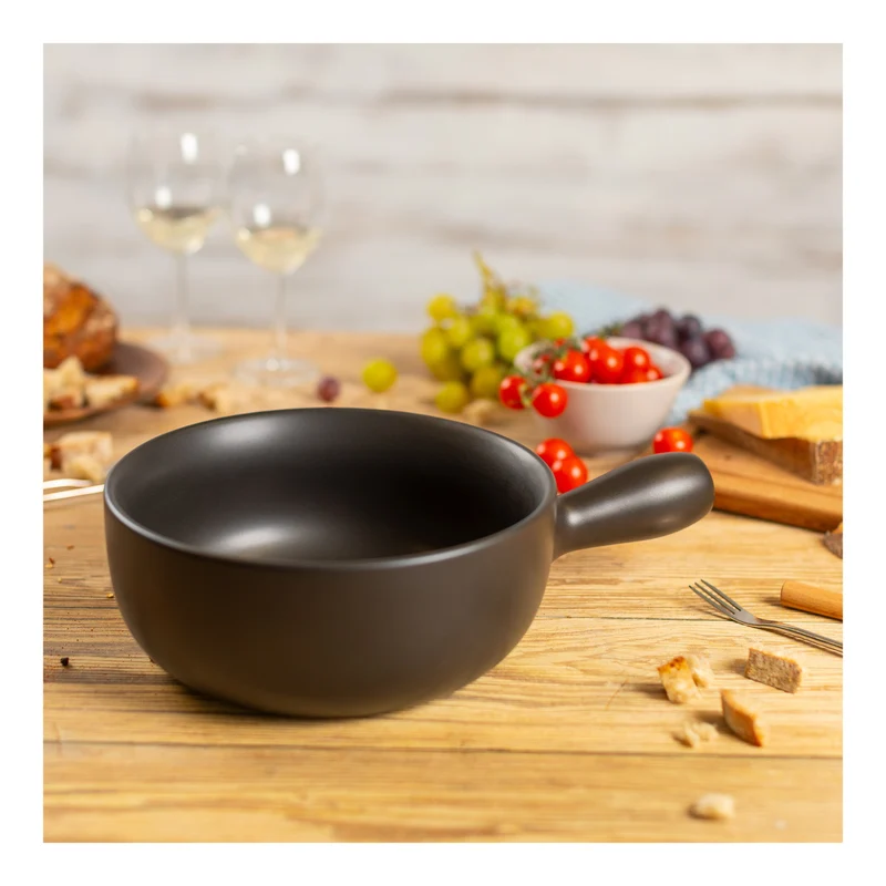 Kuhn Rikon Caquelon Classic schwarz matt Ø 23 cm