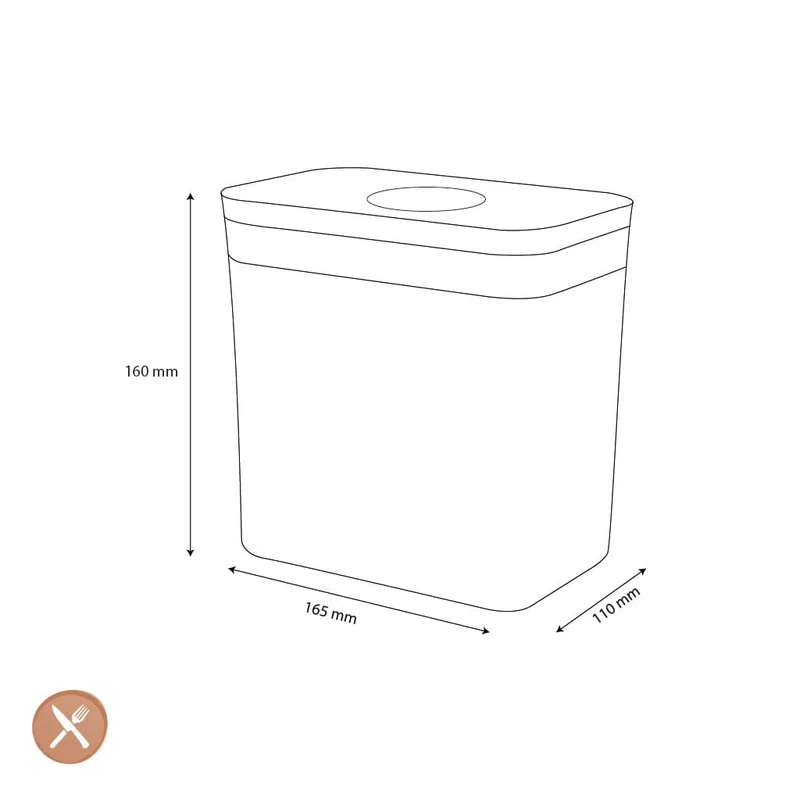 OXO - POP 2.0 Rechteckig niedrig, 1,6 Liter