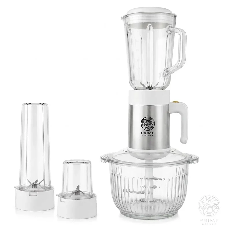 Prime Kitchen® Küchenmaschine 4-in-1 | Mixer · Smoothie · Kaffeemühle · Zerkleinerer