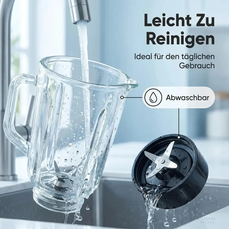 Prime Kitchen® Küchenmaschine 4-in-1 | Mixer · Smoothie · Kaffeemühle · Zerkleinerer
