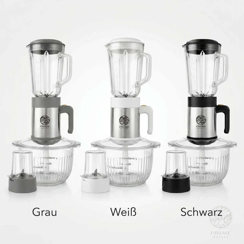 Prime Kitchen® Küchenmaschine 4-in-1 | Mixer · Smoothie · Kaffeemühle · Zerkleinerer