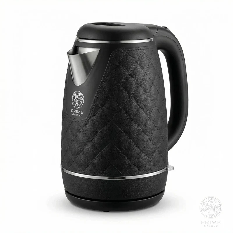 Prime Kitchen 2L Premium Wasserkocher aus Edelstahl – Schneller Wasserkocher mit Auto-Abschaltung & Überhitzungsschutz (Weiß, Braun, Schwarz)