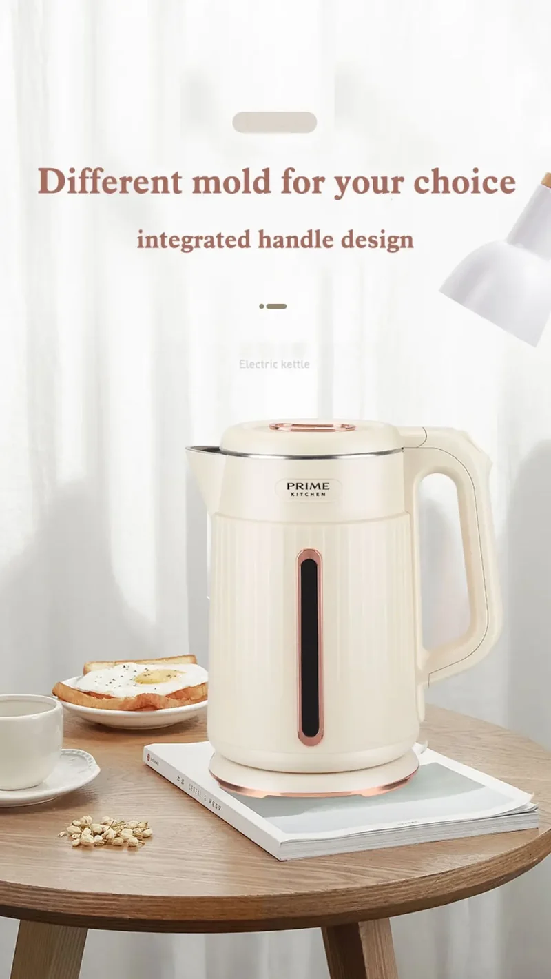 Prime Kitchen Wasserkocher 2L – Stilvoller & energieeffizienter Wasserkocher mit automatischer Abschaltung