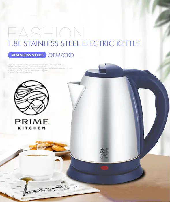 Prime Kitchen Wasserkocher Edelstahl 2,0 Liter