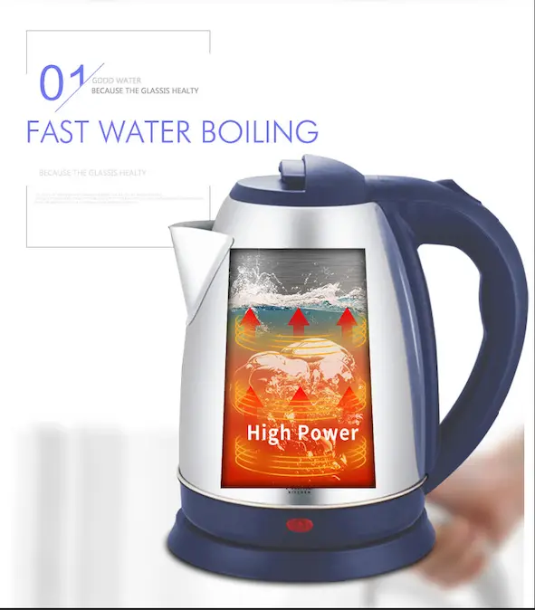 Prime Kitchen Wasserkocher Edelstahl 2,0 Liter