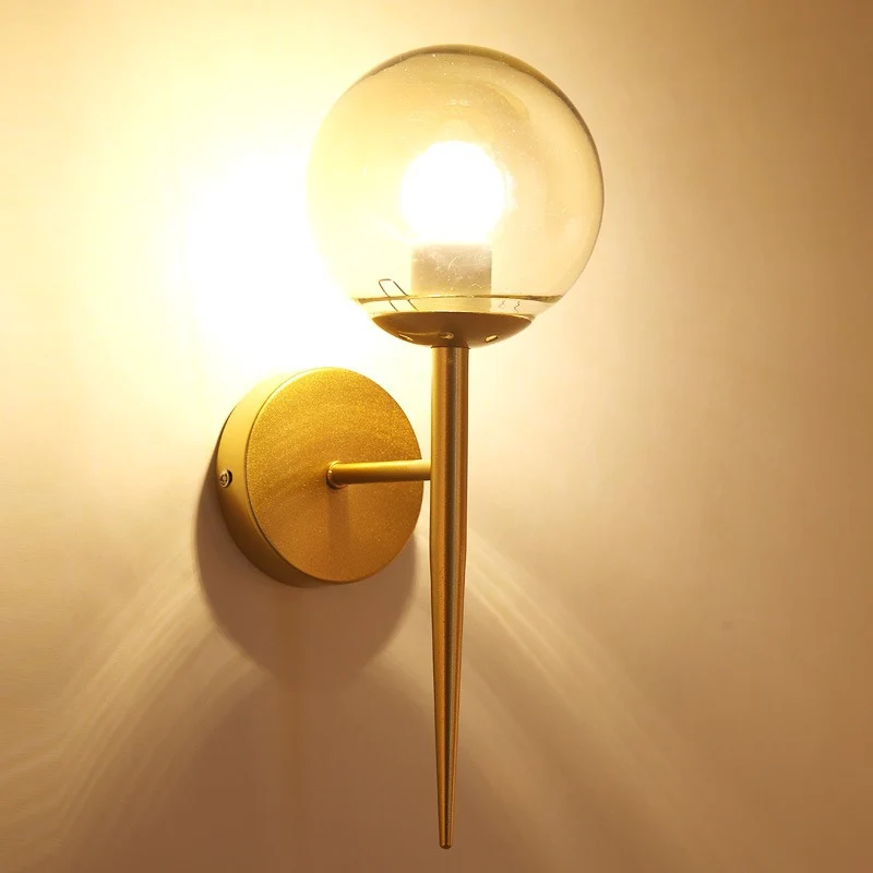 Zeitgenössische Glas Globe Wandlampe