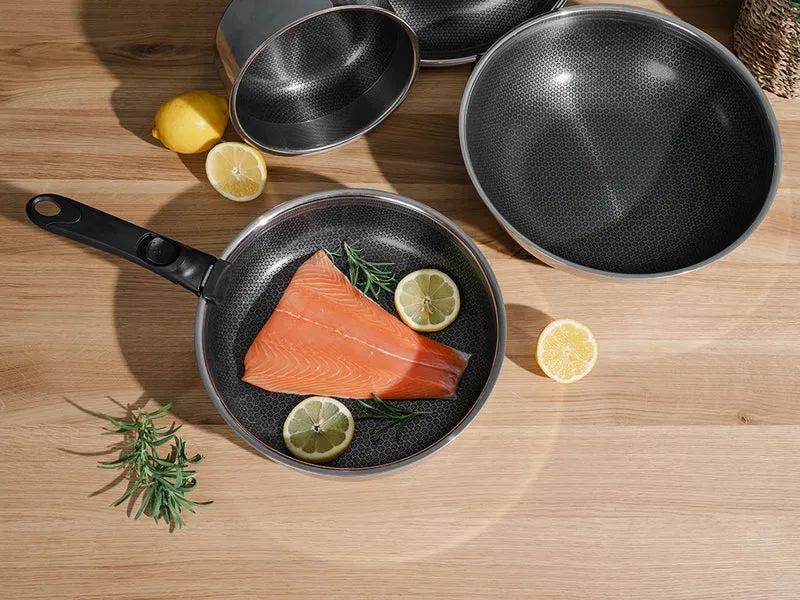BRATPFANNE MIT ABNEHMBAREM GRIFF 30CM SET