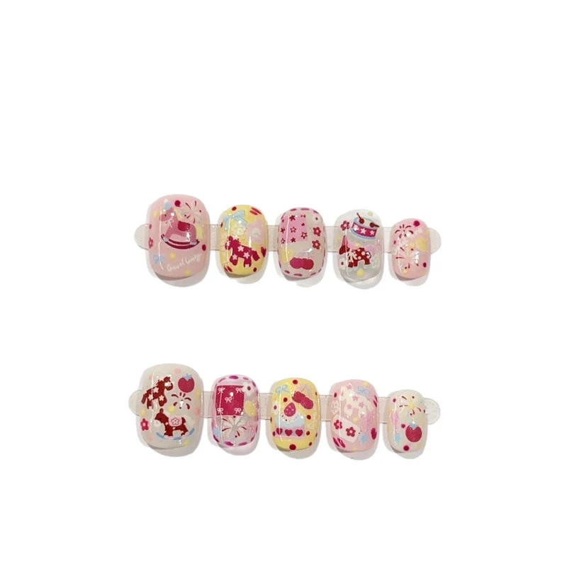 Verspielt Thematisiertes Press-On Nageldesign Set