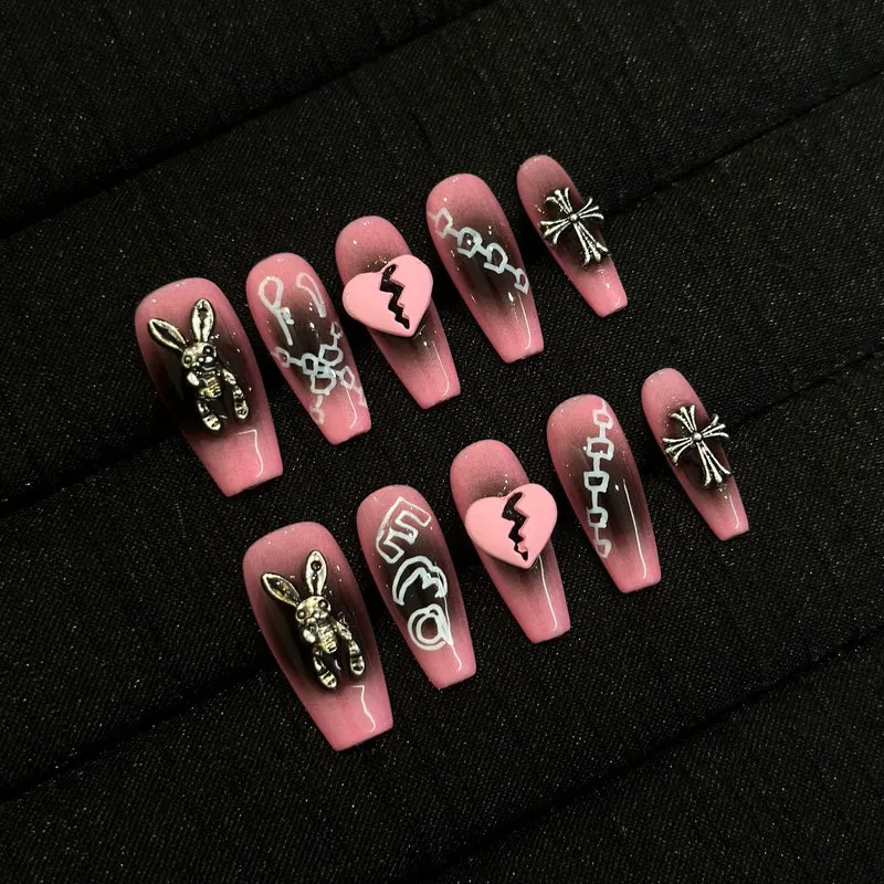 Thematisches Dekoratives Press-On Nagelkunstset