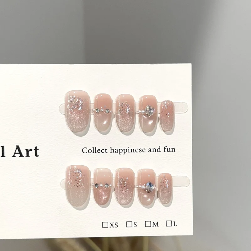 Premium Glitter Ombre Press-On Nail Art Set