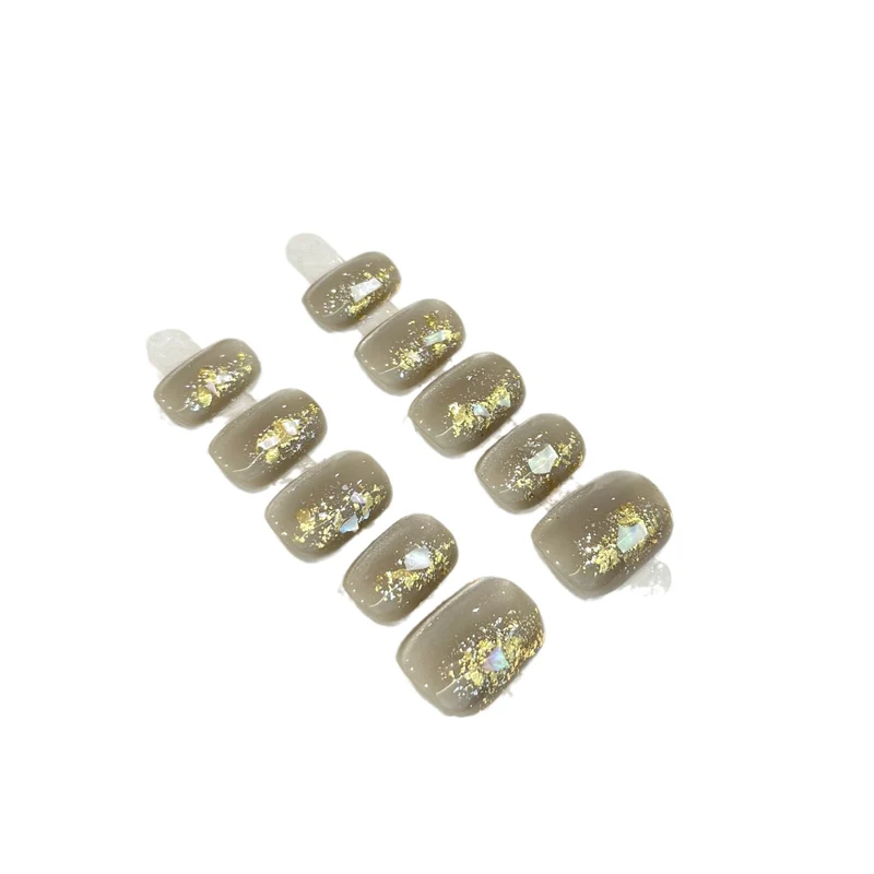 Luxus Press-On Nail Art Set mit Glitter-Akzenten