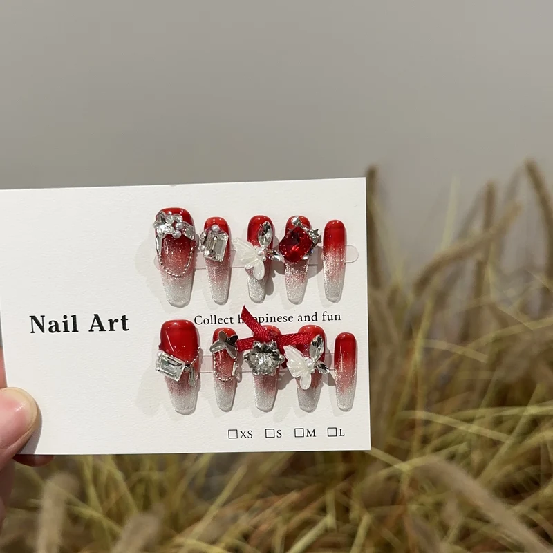 Luxus Dekorative Press-On Nagelkunst Set