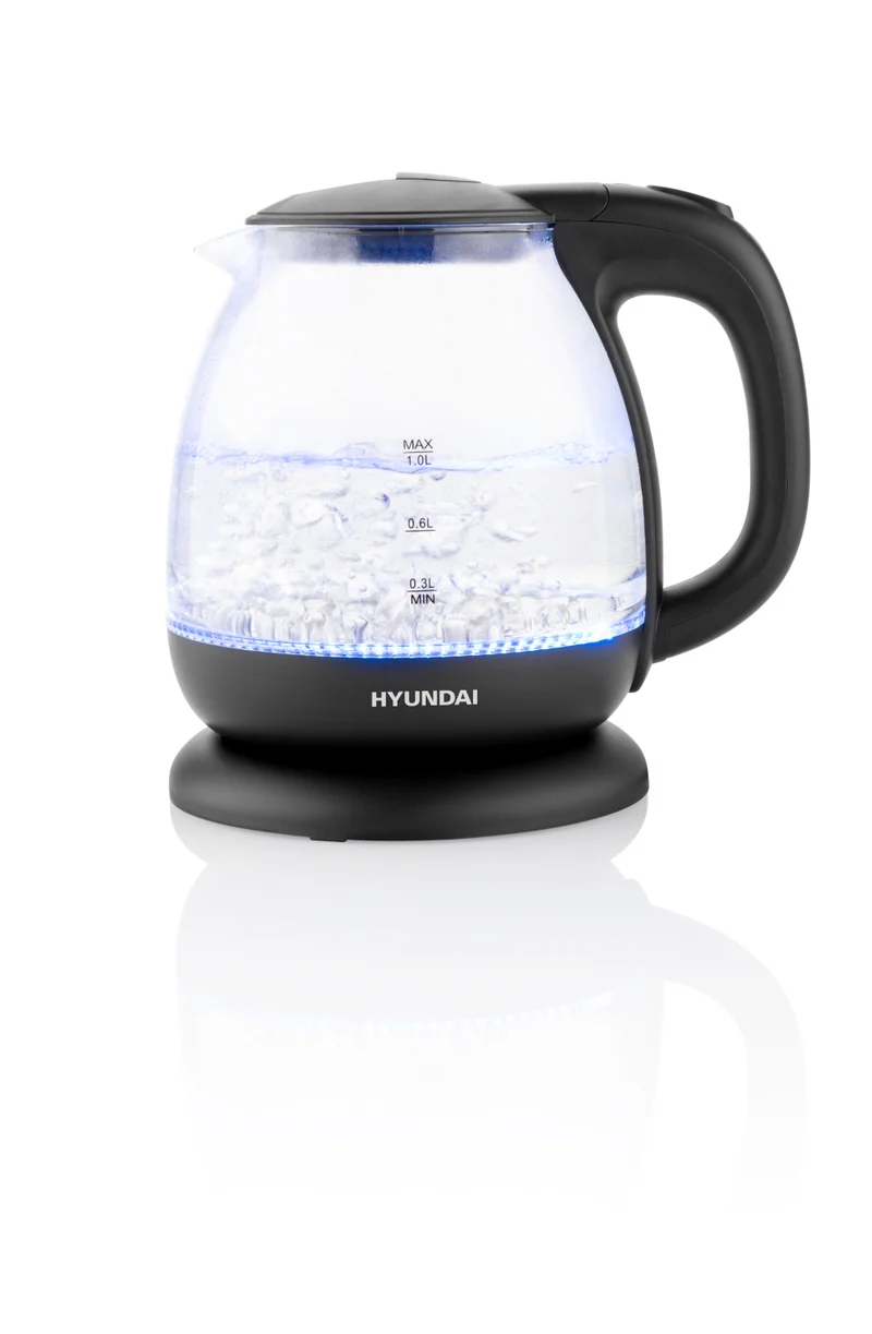 Elektrischer Wasserkocher Hyundai VK101 (HYUVK101) schwarz/glas