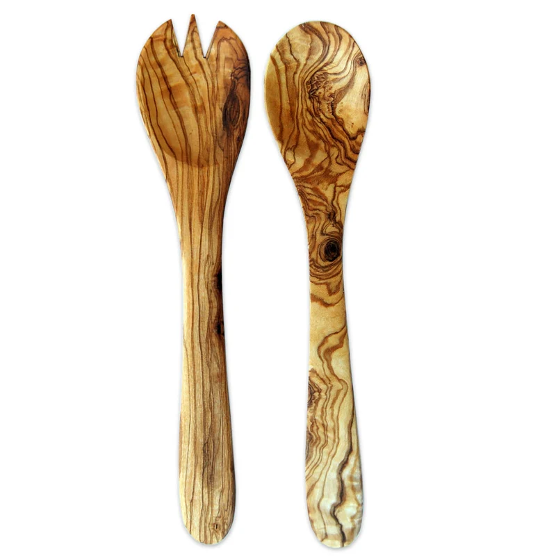 Salatbesteck KLEIN 21 cm aus Olivenholz