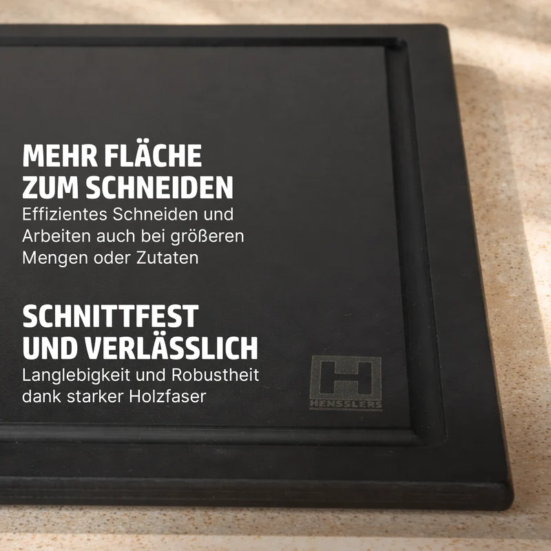 HENSSLERS Schneidebrett (48x30cm) Holzfaser