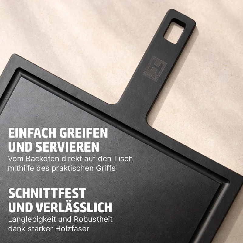 HENSSLERS Pizza Brett (30x30cm) Holzfaser