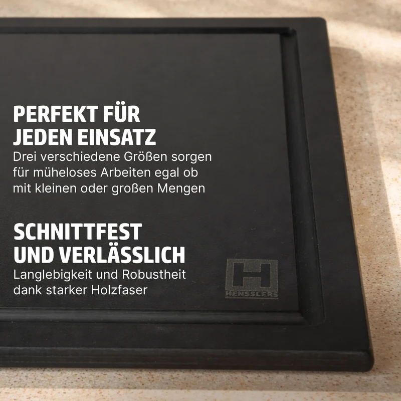 HENSSLERS Schneidebrett Set Holzfaser