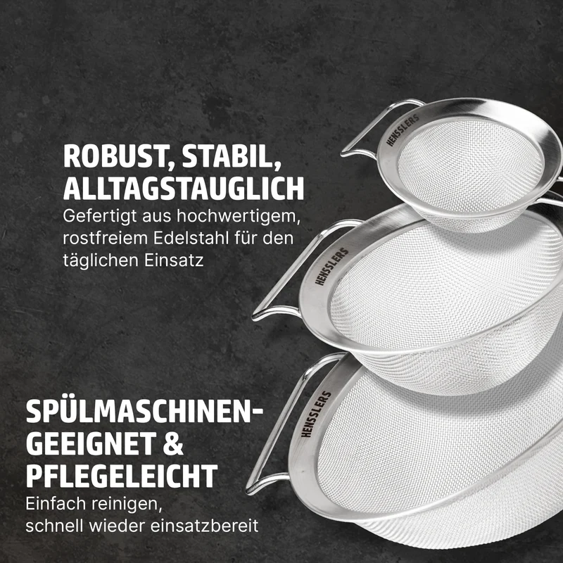 HENSSLERS Küchensieb 3er Set