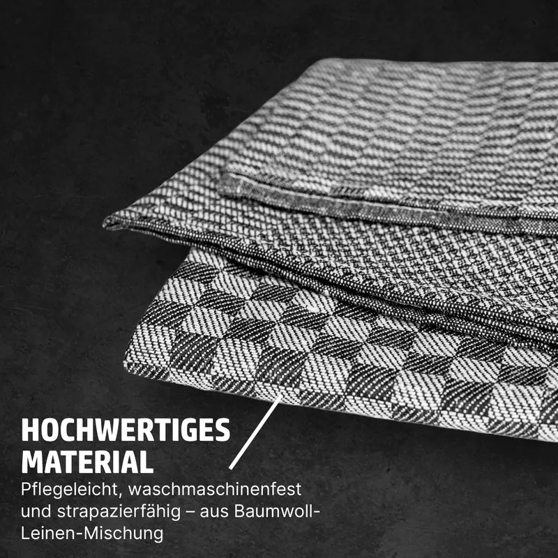 HENSSLERS Grubentuch Set 2er Grau