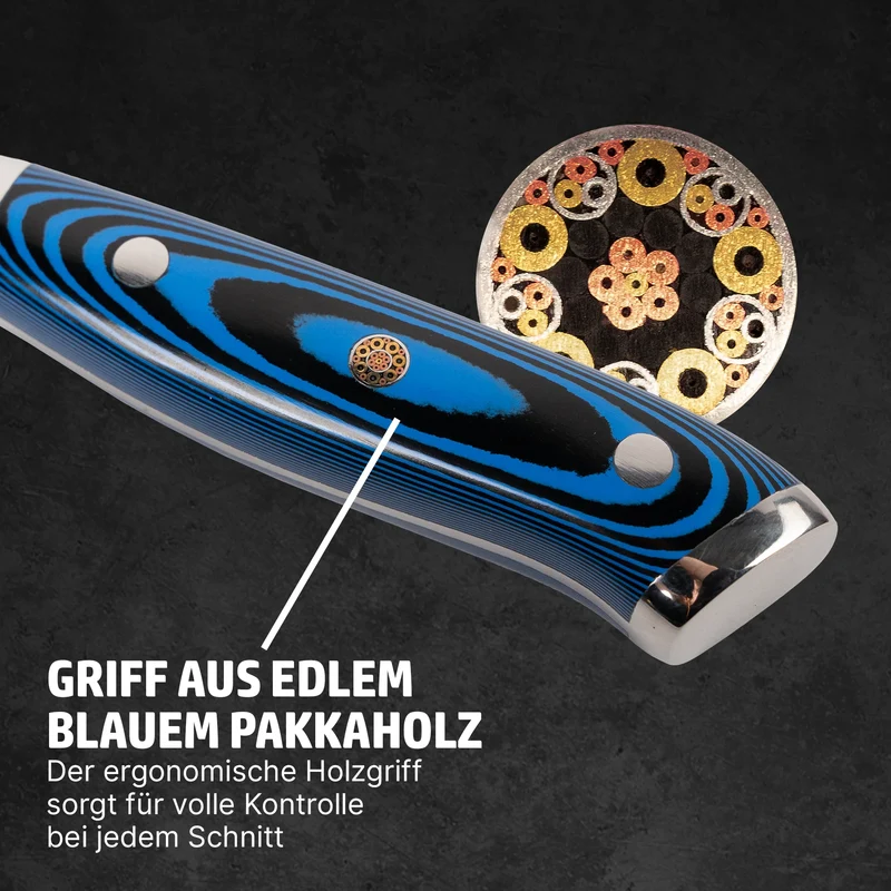 HENSSLERS Tourniermesser Blue Edition