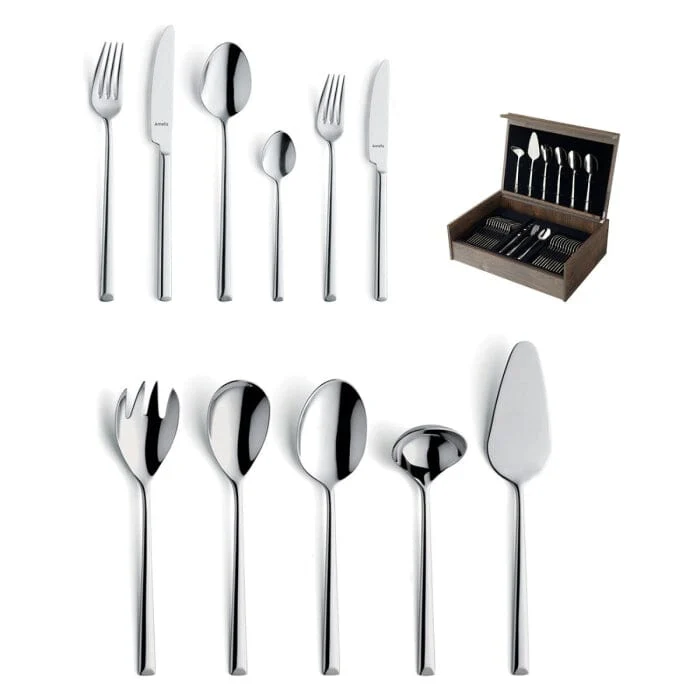 Amefa - Ventura 78-teiliges Besteckset für 12 Personen - Silber