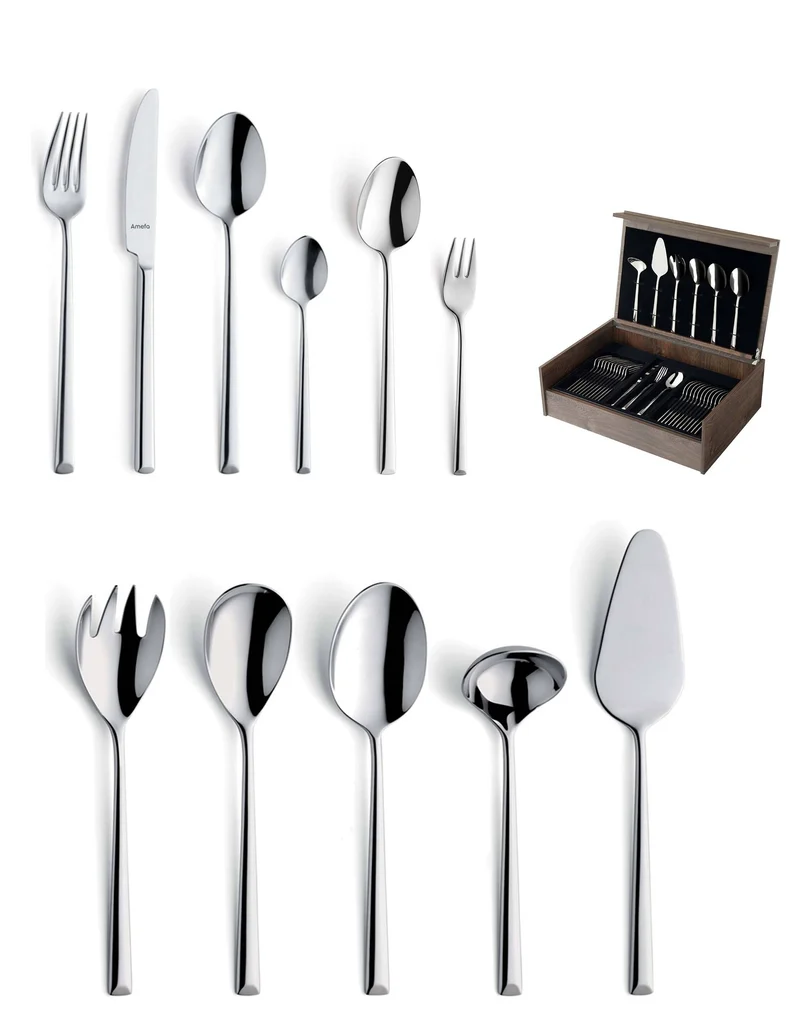 Amefa - Metropole 78-teiliges Besteckset 12 Personen - Silber