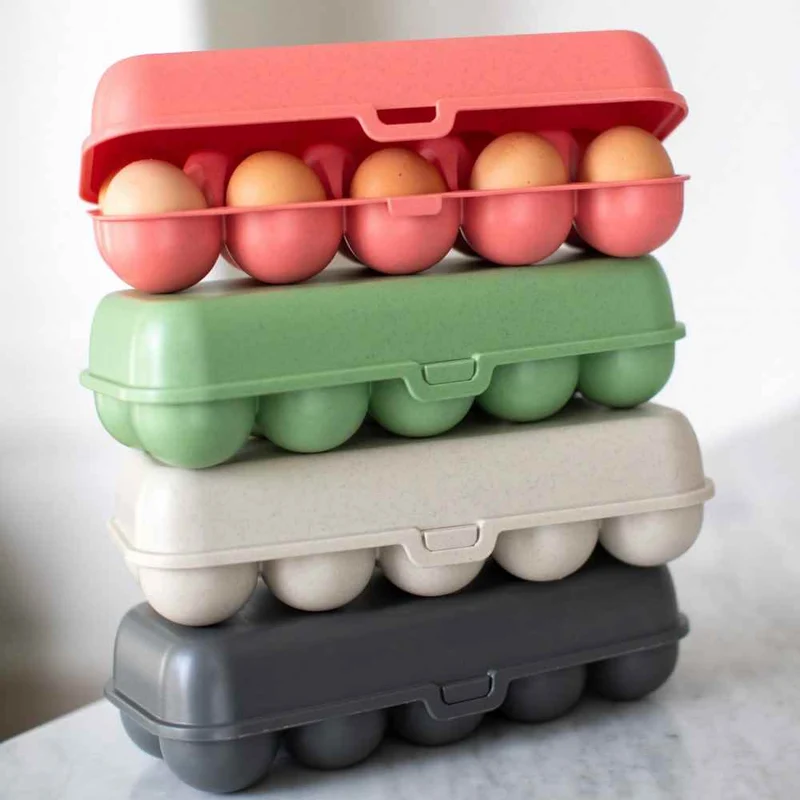 Koziol Eierbox Eggs to go nature leaf green