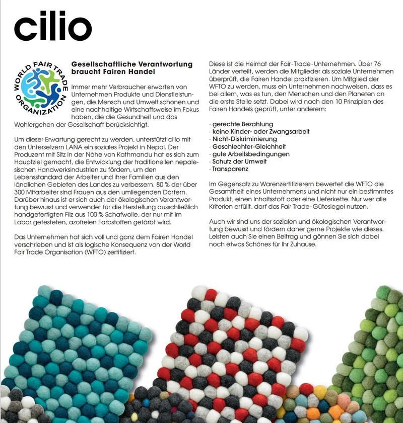 Cilio Untersetzer rund Lana 21cm