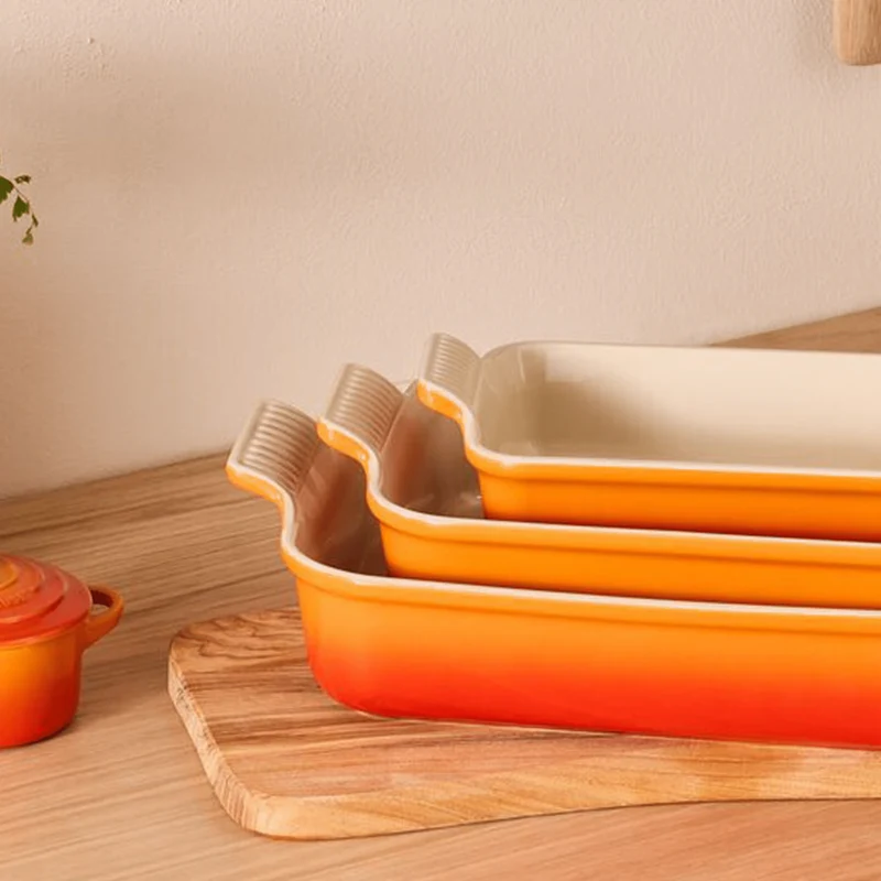 Le Creuset - Heritage Auflaufform rechteckig Orange-Rot 19 x 14 cm