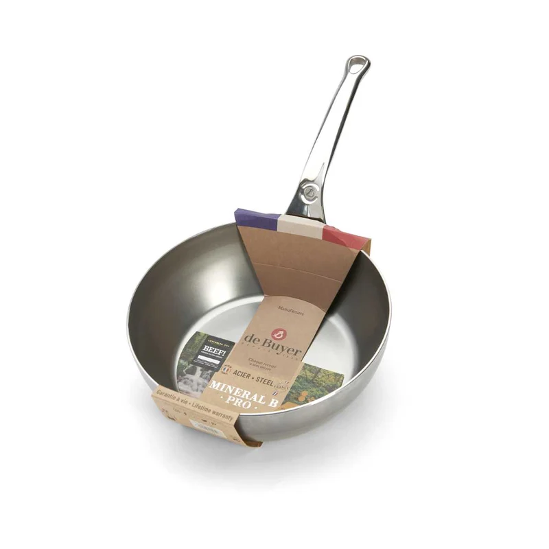 de Buyer Eisenpfanne/Sauteuse Mineral B Pro mit Edelstahlgriff 28cm