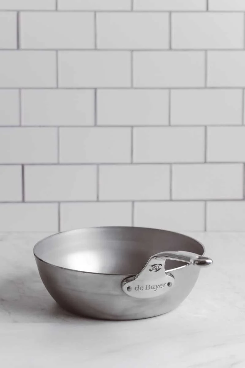 de Buyer Eisenpfanne/Sauteuse Mineral B Pro mit Edelstahlgriff 28cm