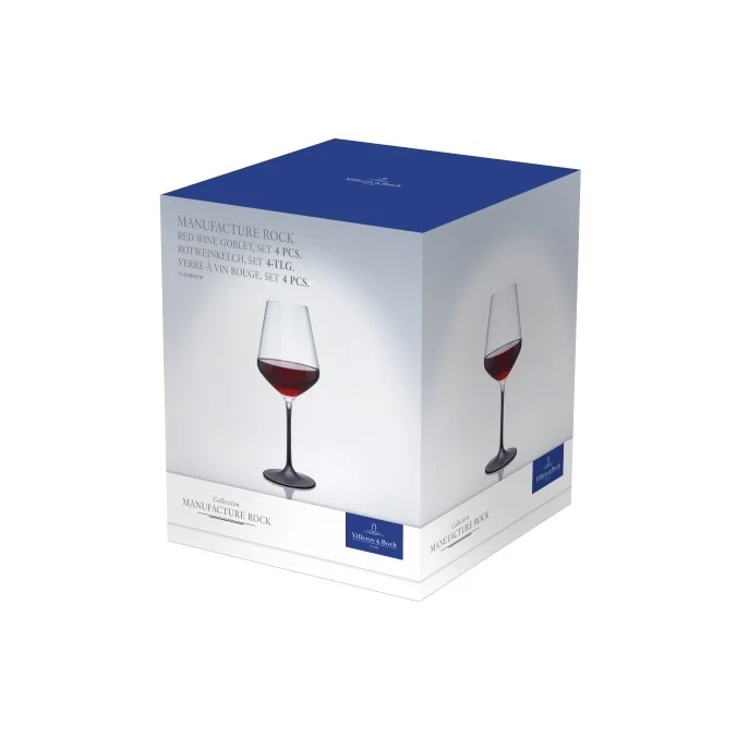 Villeroy & Boch Manufacture Rock Rotweinglas, 4 Stück, 470ml