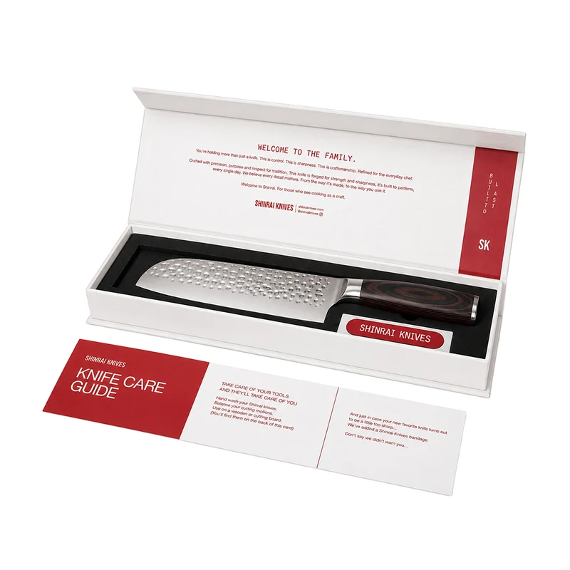 Shinrai Knives - Gehämmerter Edelstahl - 3-teiliges Messerset