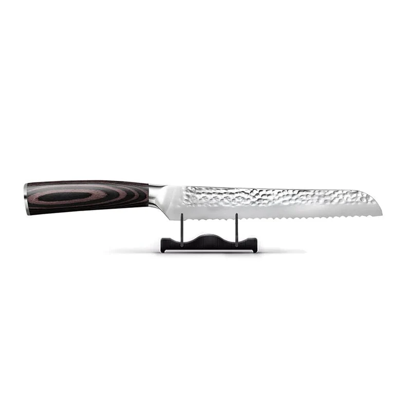 Shinrai Knives – 3-teiliges Messerset aus gehämmertem Edelstahl – Kochmesser + Brotmesser + Schälmesser