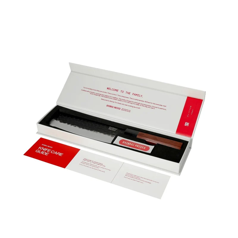 Shinrai Knives – Kurayami 2-teiliges Damastmesser-Set – Nakiri + Schälmesser