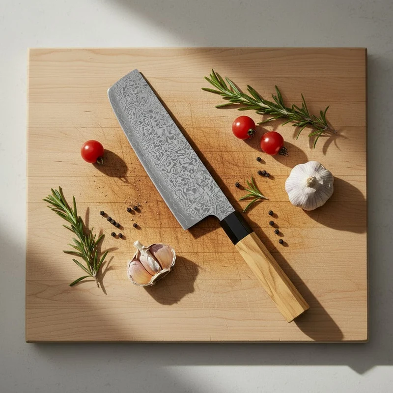 Shinrai Knives – Takumi Kaza 2-teiliges Damastmesser-Set – Nakiri + Schälmesser
