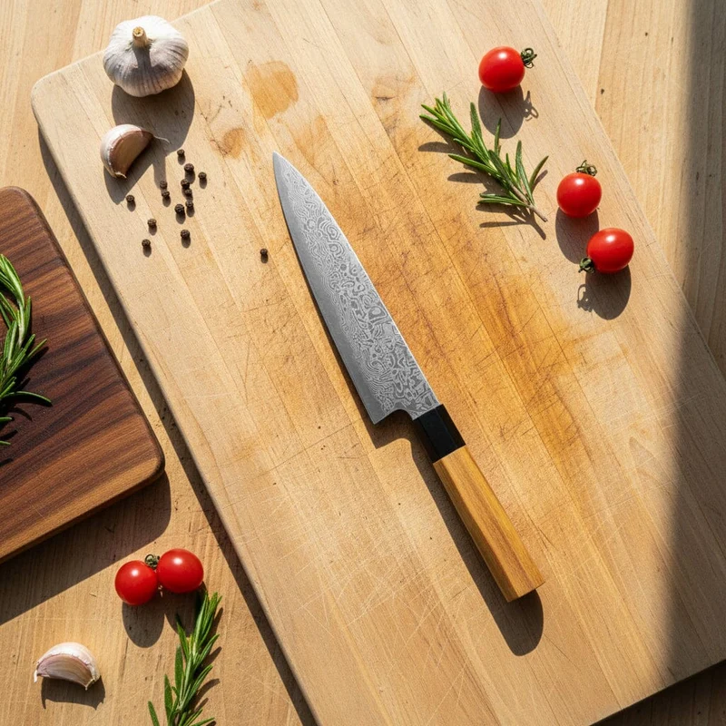 Shinrai Knives – Takumi Kaza 2-teiliges Damastmesser-Set – Nakiri + Schälmesser