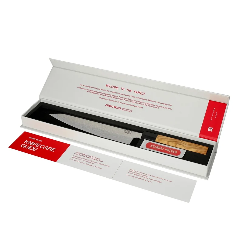 Shinrai Knives – Takumi Kaza 2-teiliges Damastmesser-Set – Kiritsuke + Gemüsemesser