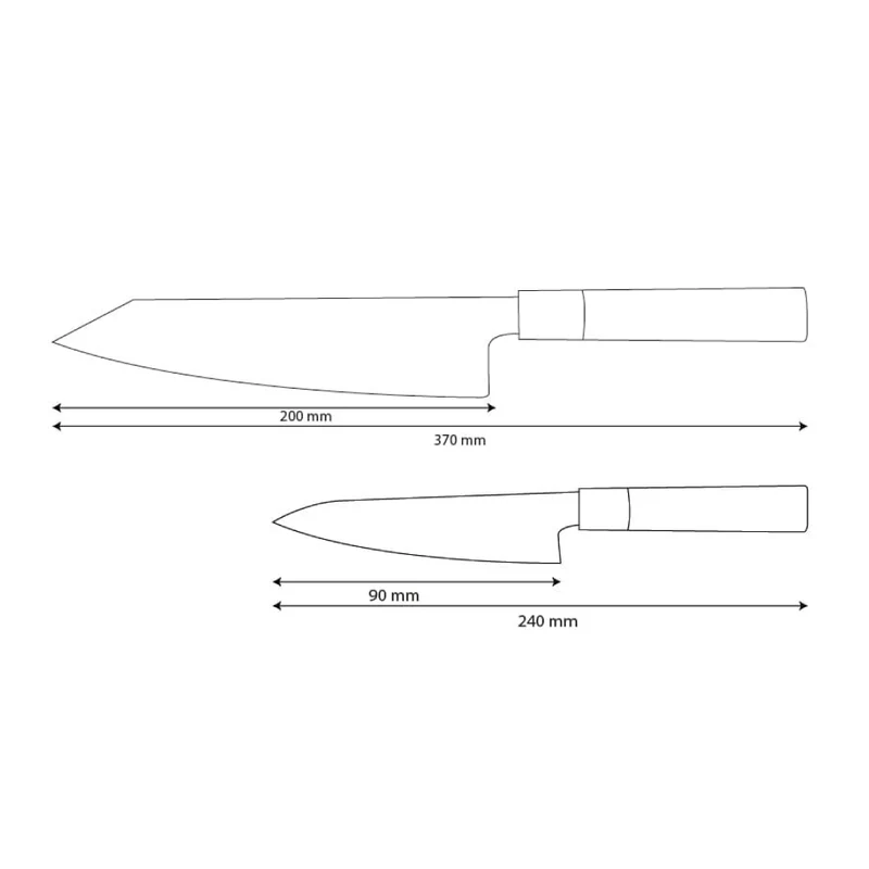 Shinrai Knives – Takumi Kaza 2-teiliges Damastmesser-Set – Kiritsuke + Gemüsemesser