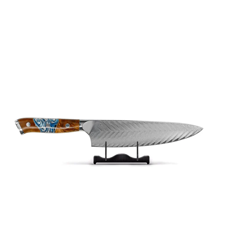 Shinrai Knives - Eclipse 2-teiliges Damastmesser-Set - Kochmesser + Brotmesser