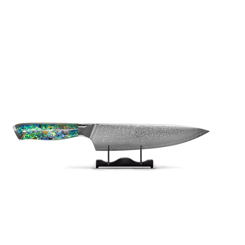 Shinrai Knives - Mother of Pearl Jewels 2-teiliges Damascus Messerset - Kochmesser + Santokumesser