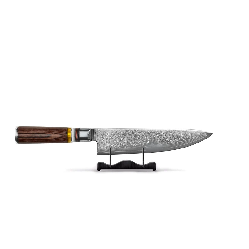 Shinrai Knives – Micarta Jewels 2-teiliges Damastmesser-Set – Kochmesser + Nakiri