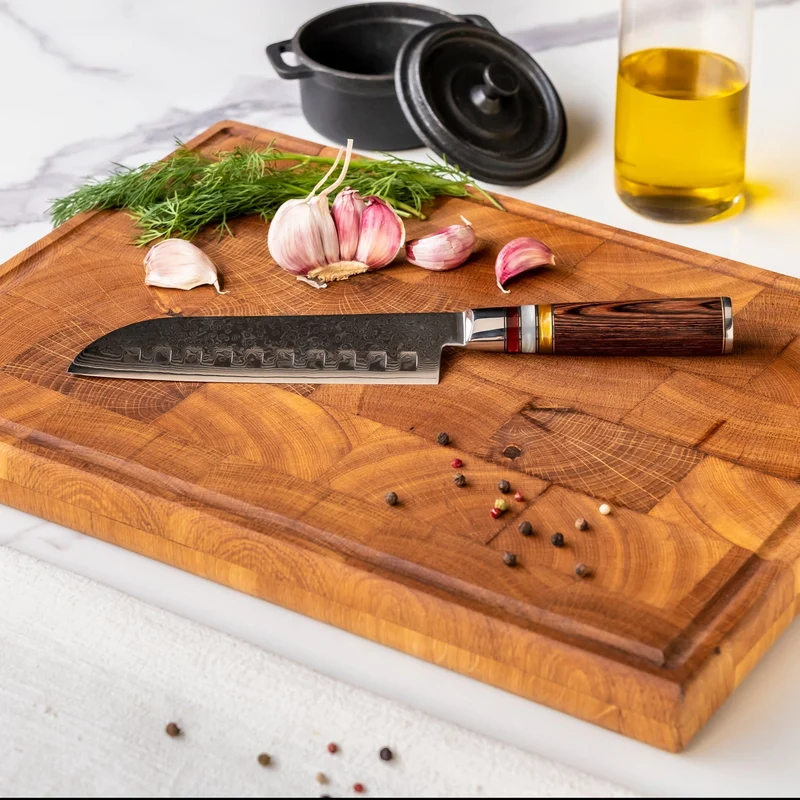 Shinrai Knives – Micarta Jewels 3-teiliges Messerset – Kochmesser + Nakiri + Santoku