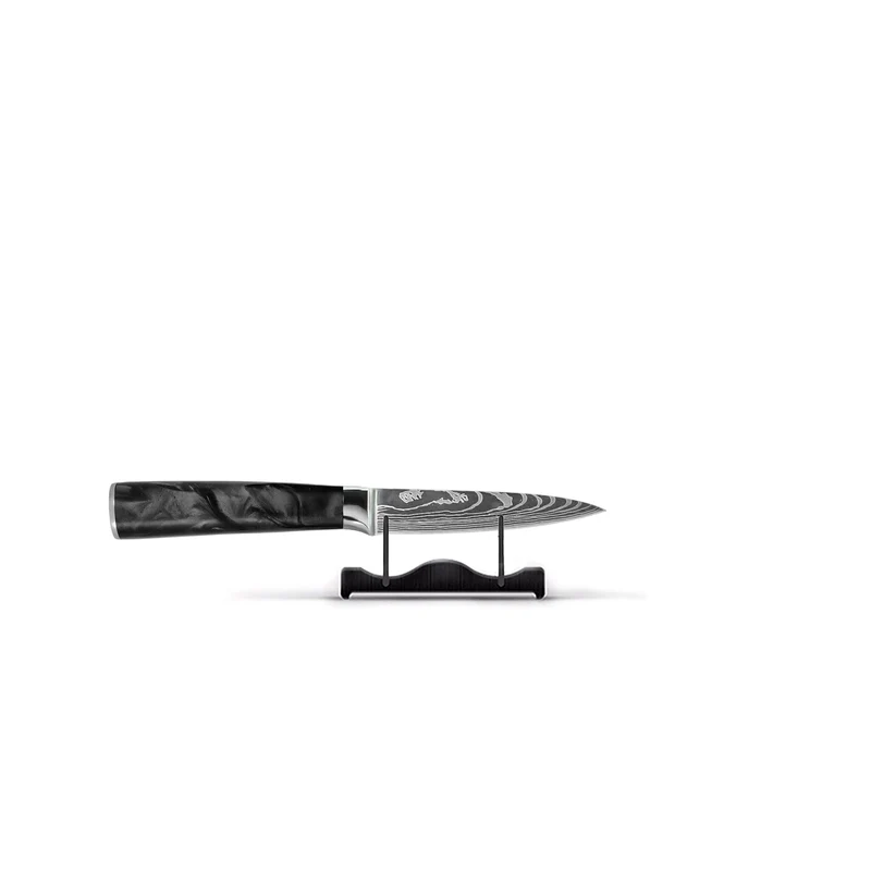 Shinrai Knives - Damascus Print Onyx Schälmesser 8 cm
